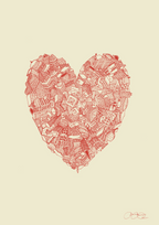 Hjerte (beige)